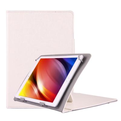 Universele lijnen textuur horizontale Flip lederen draagtas met houder voor 7 inch Tablet PC (wit)