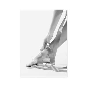 Schilderij op Paneel Ballet White PVC 50x70 Een Ophangplaat