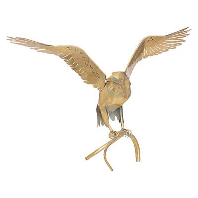Decoratie adelaar - goud - metaal - H52,5 cm - dieren/vogel beelden - modern