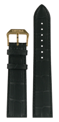 Horlogeband Certina C600017092 Leder Zwart 21mm