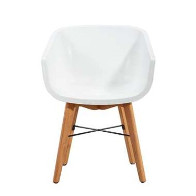 Hartman kuipstoel Amalia - wit - eucalyptus onderstel