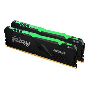 Kingston Technology FURY Beast RGB geheugenmodule 16 GB 2 x 8 GB DDR4 2666 MHz