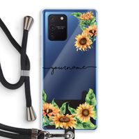 Zonnebloemen: Samsung Galaxy Note 10 Lite Transparant Hoesje met koord