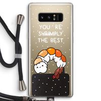 You're Shrimply The Best: Samsung Galaxy Note 8 Transparant Hoesje met koord