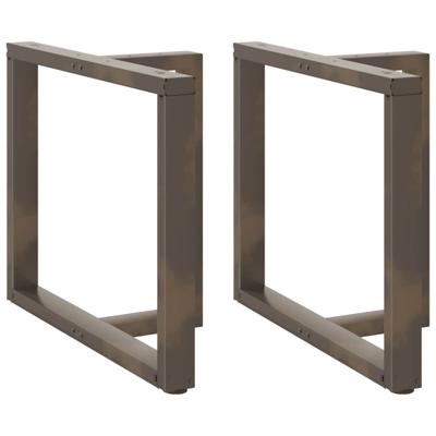 Eettafelpoten 2 st T-vormig 90x35x(72-73) cm staal naturel
