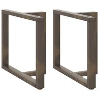 Eettafelpoten 2 st T-vormig 90x35x(72-73) cm staal naturel