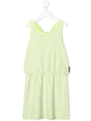 Andorine robe sans manches à design noué au dos - Jaune
