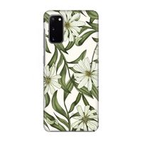 Wit bloemenpatroon: Volledig geprint Samsung Galaxy S20 Hoesje