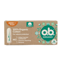 OB Tampons organic super 16 Stuks