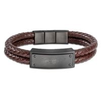 Police PEJGB2009032 Leer 19 cm Heren armband - thumbnail