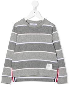 Thom Browne Kids pull à rayures - Gris