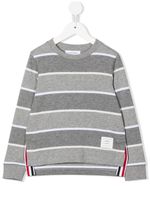 Thom Browne Kids pull à rayures - Gris