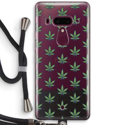 Weed: HTC U12+ Transparant Hoesje met koord