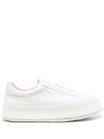 Jil Sander baskets en cuir à plateforme - Blanc - thumbnail