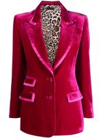 Philipp Plein blazer en velours à bords contrastants - Rose