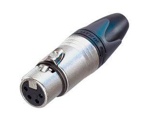 Neutrik NC4FXX XLR-connector Bus, recht Aantal polen: 4 Zilver 1 stuk(s)