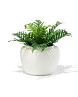 HEMA Bloempot ⌀12.2x13.5cm keramiek spikkel crème (creme)