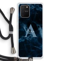 Midnight Marble: Samsung Galaxy S10 Lite Transparant Hoesje met koord
