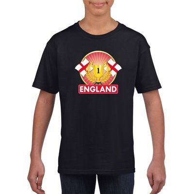 Zwart Engeland supporter kampioen shirt kinderen Zwart Engeland supporter kampioen shirt kinderen