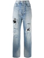 Balenciaga jean à effet usé - Bleu