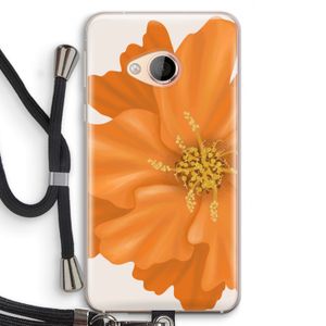 Orange Ellila flower: HTC U Play Transparant Hoesje met koord