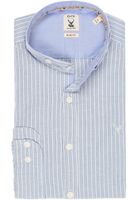 Pure Slim Fit Traditioneel overhemd lichtblauw, Gestreept - thumbnail