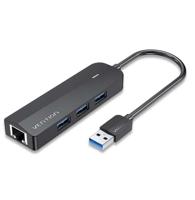 Hub 5w1 Vention USB 3.0 + adapter Gigabit Ethernet