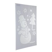 Kerst raamsjablonen/raamdecoratie sneeuwpop plaatjes 54 cm - thumbnail