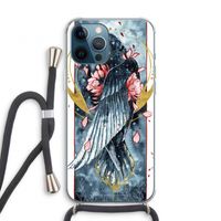 Golden Raven: iPhone 12 Pro Transparant Hoesje met koord