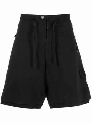 Stone Island Shadow Project bermuda en coton moucheté - Noir