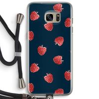 Framboosjes: Samsung Galaxy S7 Edge Transparant Hoesje met koord