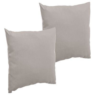 Set van 4x stuks bank/sier/tuin kussens voor binnen en buiten in de kleur taupe 40 x 40 x 10 cm Set van 4x stuks bank/sier/tuin kussens voor binnen en buiten in de kleur taupe 40 x 40 x 10 cm