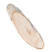 Decoratie boomschijven - 40x st - white wash hout - 10/12 cm