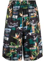 Givenchy short droit à imprimé graphique - Noir