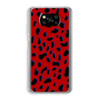 Red Leopard: Xiaomi Poco X3 NFC Transparant Hoesje