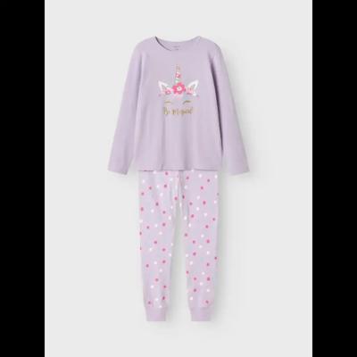 Name it kinder-meisjes pyjama katoen - Pastel Lilac - Organisch katoenen meisjes nachtkleding