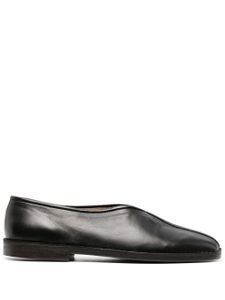 LEMAIRE mocassins en cuir à bout carré 20 mm - Noir
