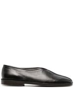 LEMAIRE mocassins en cuir à bout carré 20 mm - Noir