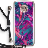 Pink Clouds: Motorola Moto G6 Transparant Hoesje met koord