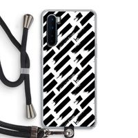 Zwarte vegen: OnePlus Nord Transparant Hoesje met koord