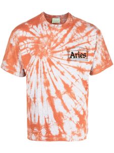 Aries t-shirt à imprimé tie-dye - Orange