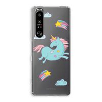 Vliegende eenhoorn: Sony Xperia 1 III Transparant Hoesje