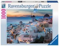 Ravensburger puzzel 1000 stukjes Avond in Santorini - thumbnail