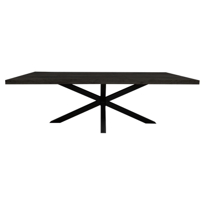 Eetkamertafel zwart | Denver | rechthoek | Mangohout | 200 x 100 x 76(h) cm
