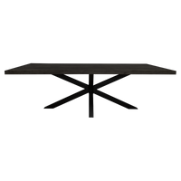 Eetkamertafel zwart | Denver | rechthoek | Mangohout | 200 x 100 x 76(h) cm - thumbnail