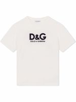 Dolce & Gabbana Kids t-shirt à logo brodé - Blanc - thumbnail