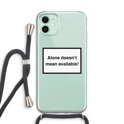 Alone: iPhone 11 Transparant Hoesje met koord