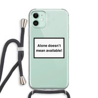 Alone: iPhone 11 Transparant Hoesje met koord