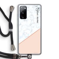 Marmer in stijl: Samsung Galaxy S20 FE / S20 FE 5G Transparant Hoesje met koord