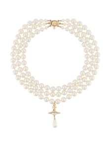 Vivienne Westwood collier de perles à design multi-rangs - Blanc